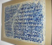 Old NOBC Club House - Rubbing of plaque.